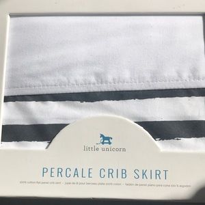 Little unicorn crib skirt